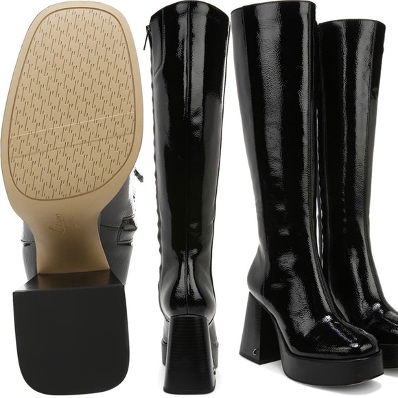 Circus by Sam Edelman Platform patent black boots are perfect for fall! - Picture 2 of 5